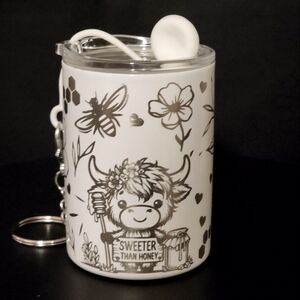 New 3 oz laser engraved, removable keychain,stainless steel mini tumbler/shotcup